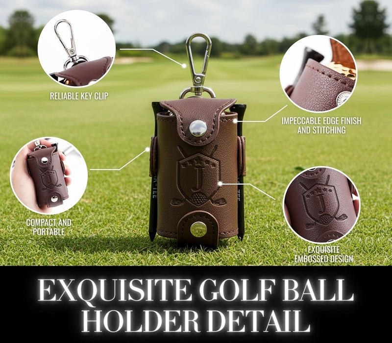 CybGene Golf Gifts for Men Ball & Tee Holder with 2 Balls and 2 Tees - Golf Accessories for Men/Women - Image 4